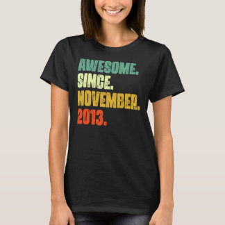 9 Years Old  Awesome Since November 2013 9th Birth T-Shirt
