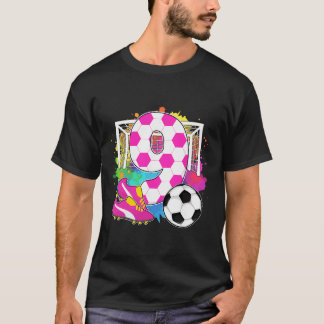9 Years Old Birthday Girl 9th Birthday Soccer Them T-Shirt