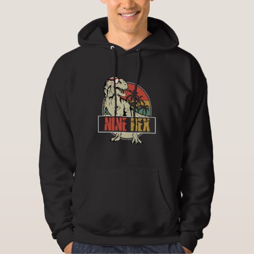 9 Years Old Boy Dinosaur rex Awesome Since 2014 Bi Hoodie