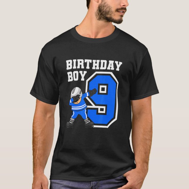 9 Years Old Boy Ice Hockey Player 9th Birthday Kid T-Shirt (Front)