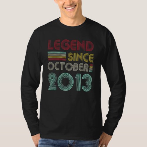 9 Years Old  Legend Since October 2013 9th Birthda T_Shirt