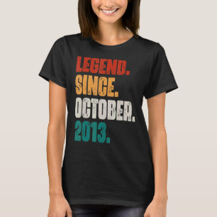 9 Years Old Legend Since October 2013 9th Birthda T-Shirt