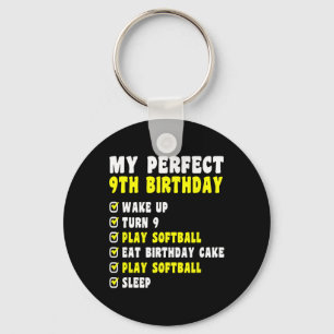 9 Years Old My Perfect 9th Birthday Softll 9th Bir Keychain