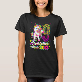 9 Years Old Unicorn Flossing 9th Birthday Girl Un T-Shirt