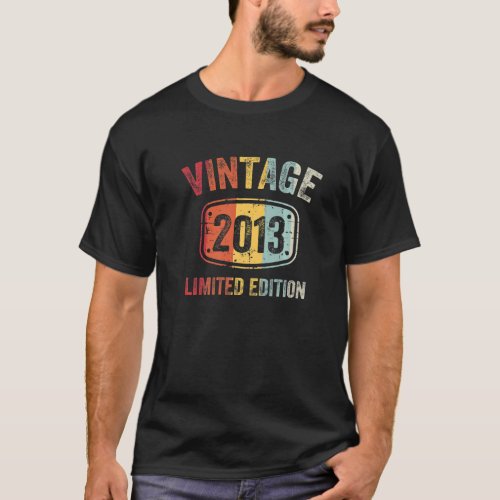 9 Years Old Vintage 2013  9th Birthday T_Shirt