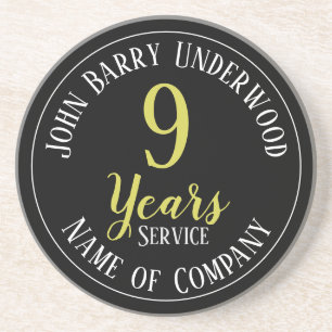 9 Years Service Staff Award Coaster
