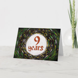 9 Years Sobriety Birthday / Anniversary Card