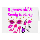 9 YRS OLD AND READ Y TO PARTY LITTLE DIVA DESIGN (Front Horizontal)