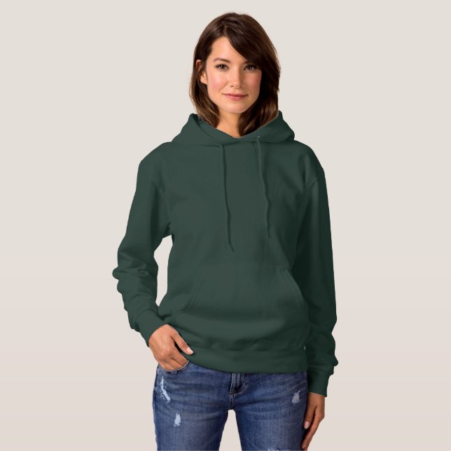 9color options Women's Basic Hooded Sweatshirt (Front Full)