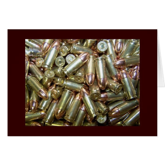 9mm ammo Ammunition Greeting Cards