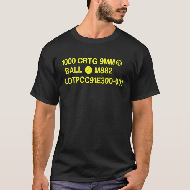 9MM Ammo Can Gun T-Shirt (Front)