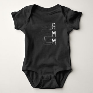 9MM Gun Ammo Firing Range Target Practice Hunting Baby Bodysuit