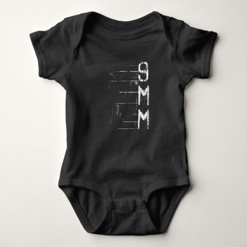 9MM Gun Ammo Firing Range Target Practice Hunting Baby Bodysuit