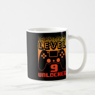 9th Birthday Art For Boys Level 9 Unlocked Gamer 9 Coffee Mug