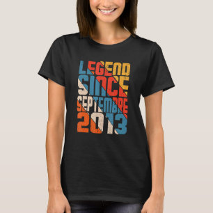 9th Birthday Awesome Since September 2013 9 Year O T-Shirt