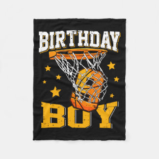9th Birthday Basketball Boy 9 Year Old Basketball  Fleece Blanket