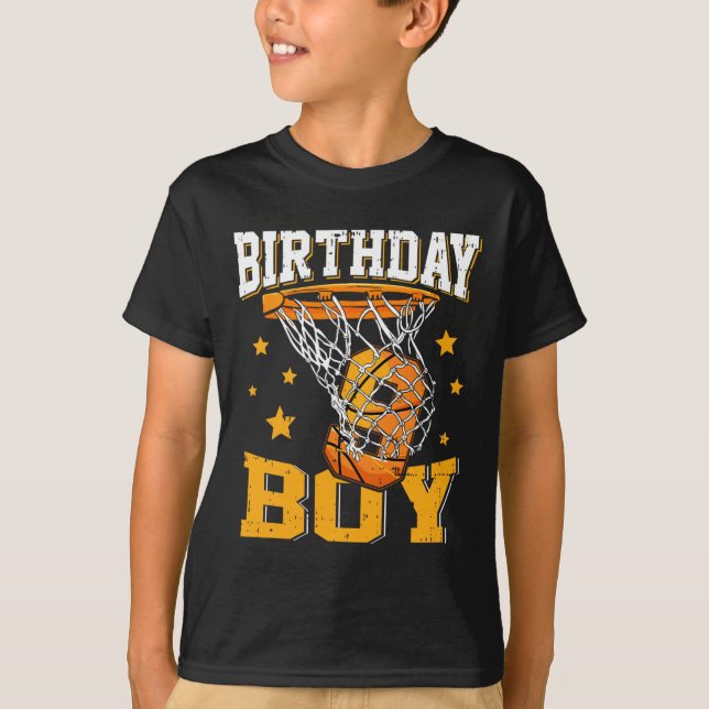 9th Birthday Basketball Boy 9 Year Old Basketball  T-Shirt (Front)