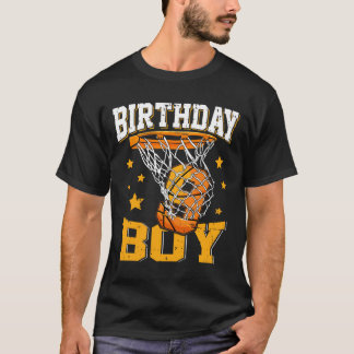 9th Birthday Basketball Boy 9 Year Old Basketball  T-Shirt