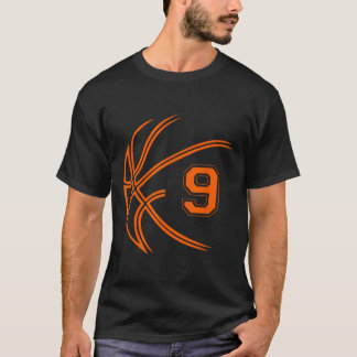 9th Birthday Basketball Nine 9 Years Old Boys Kids T-Shirt
