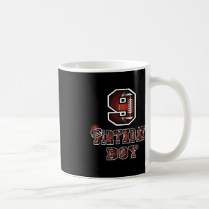 9th Birthday Boy 9 Years Old Football Lover Theme Coffee Mug