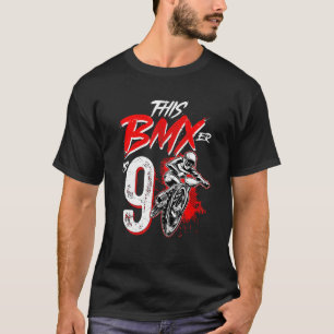 9th Birthday Boy BMX Birthday Party Decoration T-Shirt