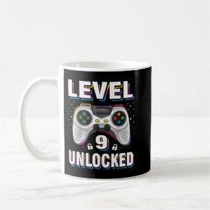 9th Birthday Boy Level 9 Unlocked Video Gamer 9 Ye Coffee Mug
