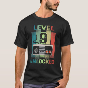 9th Birthday Boy Level 9 Unlocked Video Gamer 9 Ye T-Shirt