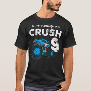 9th Birthday Boys I'm Ready to Crush 9 Monster Tr T-Shirt