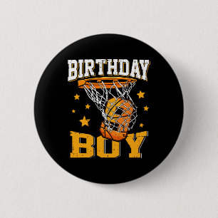 9th Birthday Bysketbyll Boy 9 Year Old Bysketbyll Button