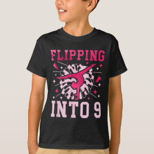 9th Birthday Cheerleading Girl Nine Year Old Cheer T-Shirt