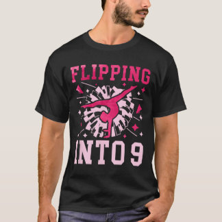 9th Birthday Cheerleading Girl Nine Year Old Cheer T-Shirt