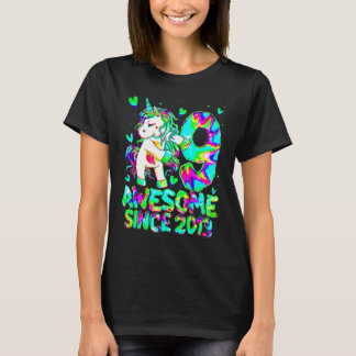 9th Birthday Colorful Tie Dye 9 Year Old Unicorn G T-Shirt