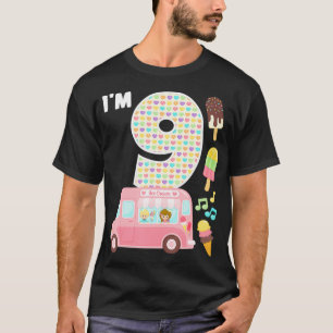 9th Birthday Crew Ice Cream Truck I'm 9 Bday Ice C T-Shirt