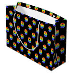 [ Thumbnail: 9th Birthday: Fun Rainbow Event Number 9 Pattern Gift Bag ]