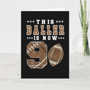 9th Birthday Gift Football Player 9 Year Old Boy Card