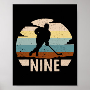 9th Birthday Ice Hockey 9 Year Birthday Boys Ice H Poster