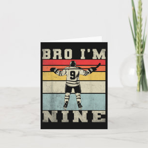 9th Birthday Ice Hockey Boy 9 Year Old Hockey Play Card