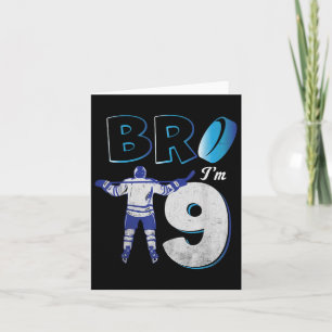 9th Birthday Ice Hockey Boy 9 Year Old Hockey Play Card