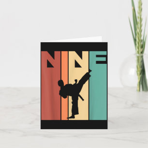9th Birthday Karate Taekwondo Theme 9 Year Old Card