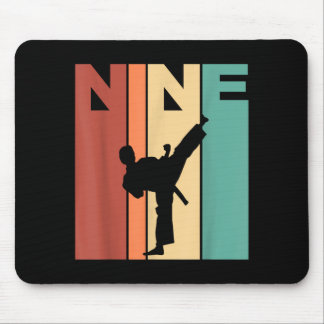 9th Birthday Karate Taekwondo Theme 9 Year Old Mouse Pad