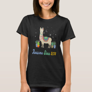 9th Birthday Llama Llamazing Awesome Since 2014 9 T-Shirt