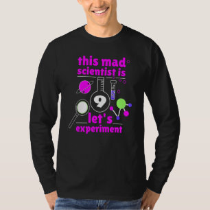 9th Birthday Nine Bday Science Mad Scientist Chemi T-Shirt