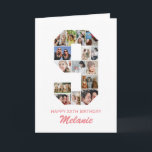9th Birthday Number 9 Photo Collage Personalized Card<br><div class="desc">Celebrate your child's momentous 9th Birthday with this cute card. It's a personalized photo collage birthday card that allows you to create a truly unique and memorable design. This customizable template lets you insert your own cherished photos, capturing the precious moments of your children's year. This custom card is perfect...</div>