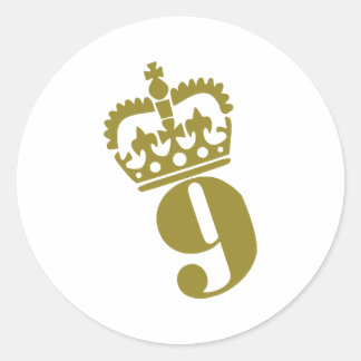 9th Birthday - Number – Nine Classic Round Sticker