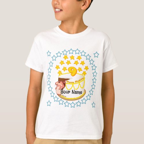 9th Birthday Party Mouse custom name T_Shirt