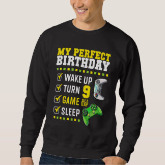 9th Birthday Party Perfect For Gamer 9 Years Old B Sweatshirt