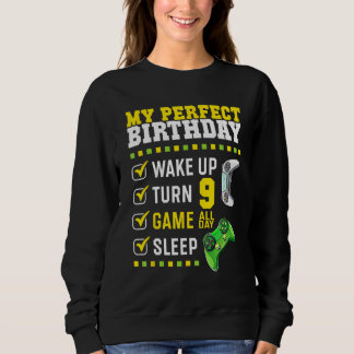 9th Birthday Party Perfect For Gamer 9 Years Old B Sweatshirt
