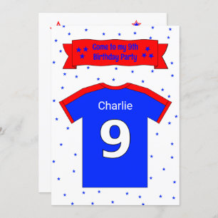 9th birthday personalized party invitation