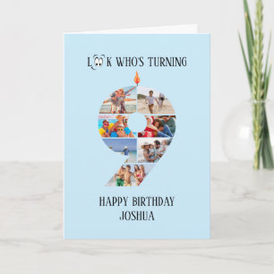 9th Birthday Photo Card