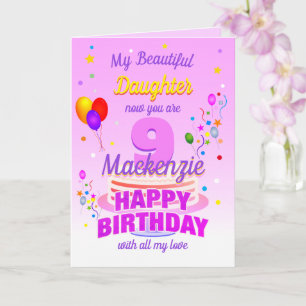 9th Birthday PINK  Card